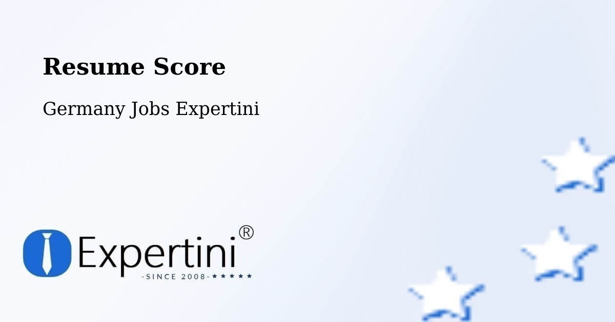 Resume Score & Job Description Match Tool – Brühl - Germany Jobs Expertini